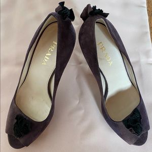 Prada suede heels